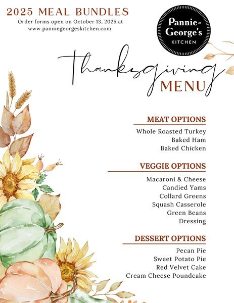 Holiday menu from Panine-George's Kitchen